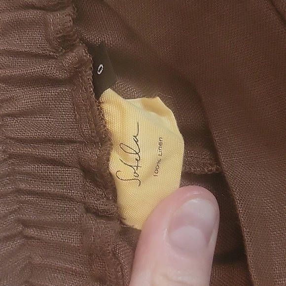 Sotela Adobe pleated trouser brown linen size 0 (26" waist) - Picture 10 of 13